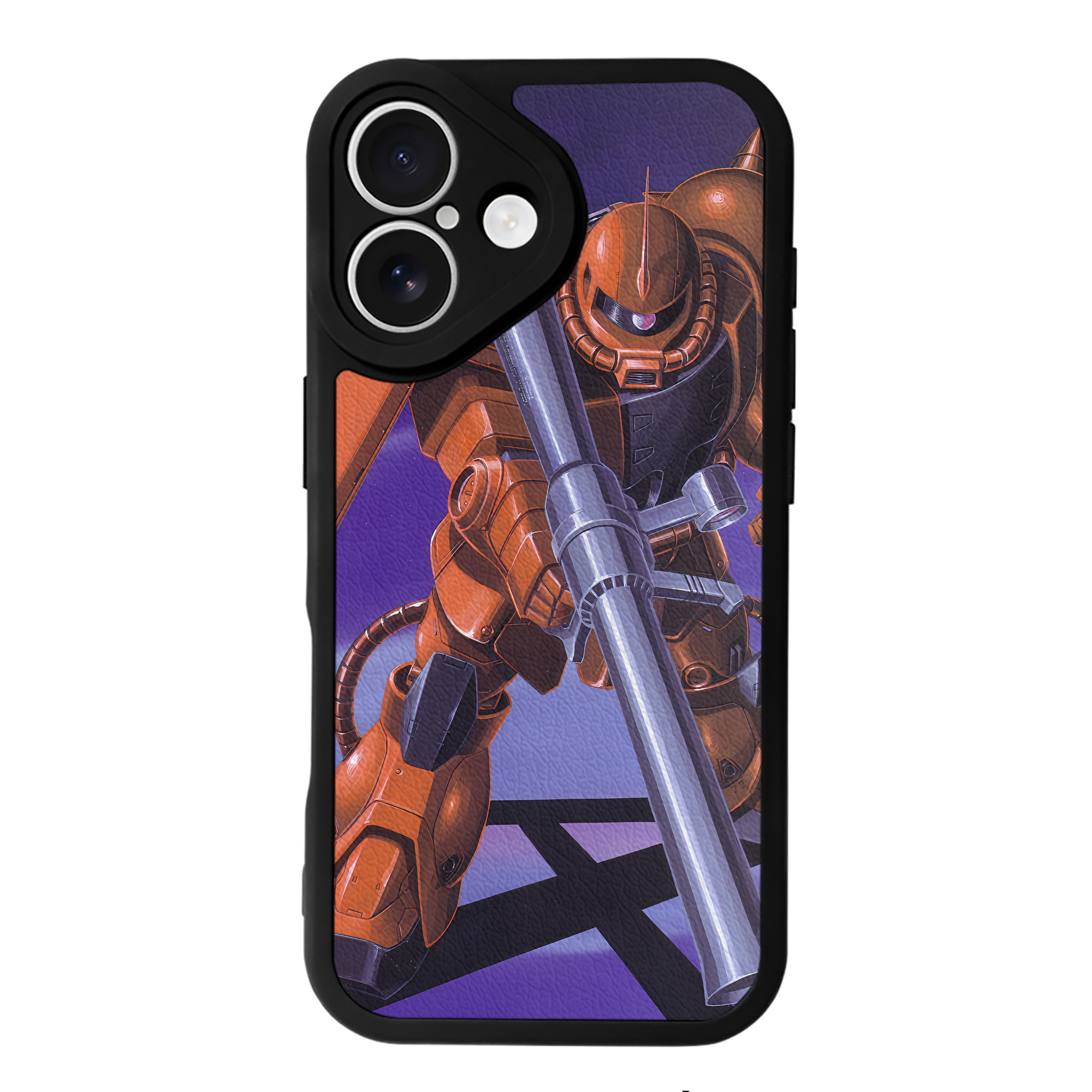 （画像用） 機動戦士ガンダム Mobile Suit Gundam 【iPhone 16シリーズ対応】シリコンスマホケース（レザー調） 材質：シリコン